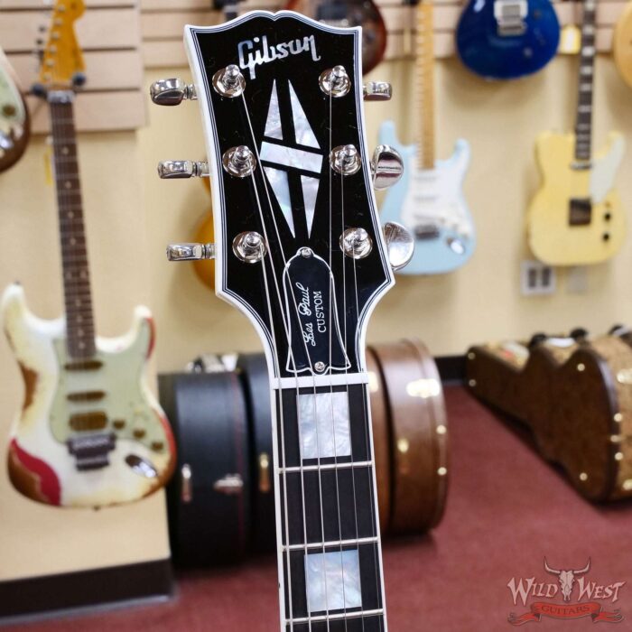 Gibson Custom Shop M2M Les Paul Custom Trans Pink 5A Quilt Maple Top White Doghair Back 10.10 LBS - Image 7