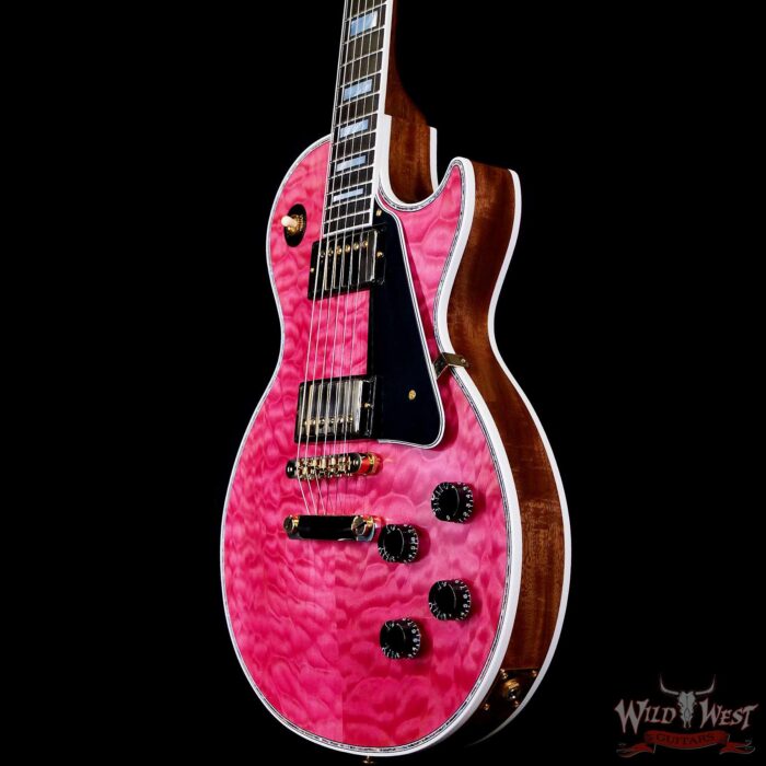 Gibson Custom Shop M2M Les Paul Custom Chablis Pink 5A Quilt Maple Top 1-Piece Mahogany Body 9.60 LBS - Image 2