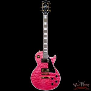 Gibson Custom Shop M2M Les Paul Custom Chablis Pink 5A Quilt Maple Top 1-Piece Mahogany Body 9.60 LBS - Image 3