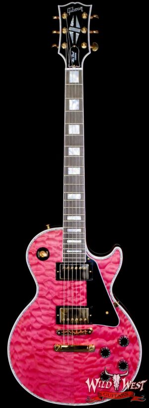 Gibson Custom Shop M2M Les Paul Custom Chablis Pink 5A Quilt Maple Top 1-Piece Mahogany Body 9.60 LBS
