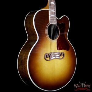 Gibson Custom Shop Montana Limited Edition J-200 Claro Walnut Cutway Sitka Spruce Top Honey Burst - Image 4