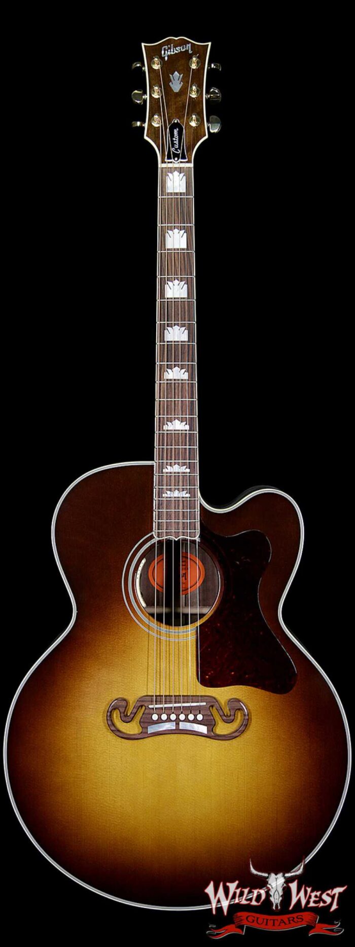 Gibson Custom Shop Montana Limited Edition J-200 Claro Walnut Cutway Sitka Spruce Top Honey Burst - Image 1