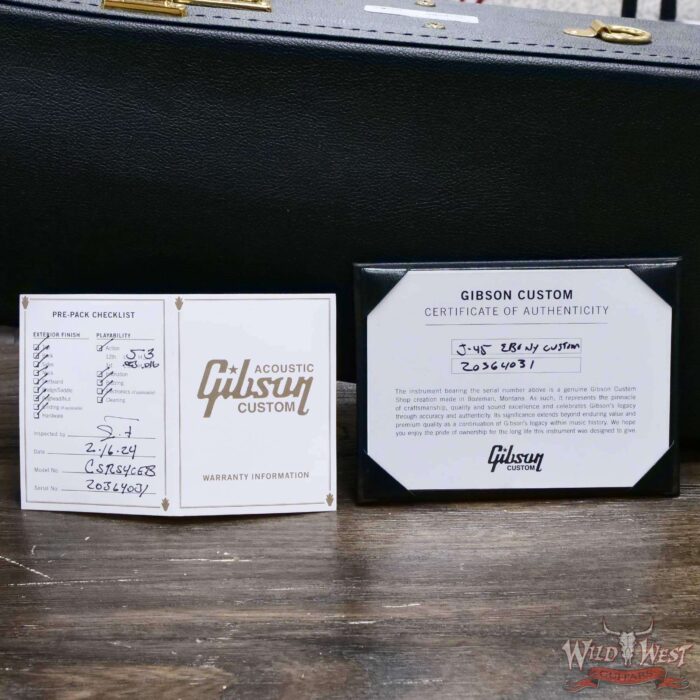 Gibson Custom Shop Modern Collection J-45 Custom Ebony 4.95 LBS - Image 11