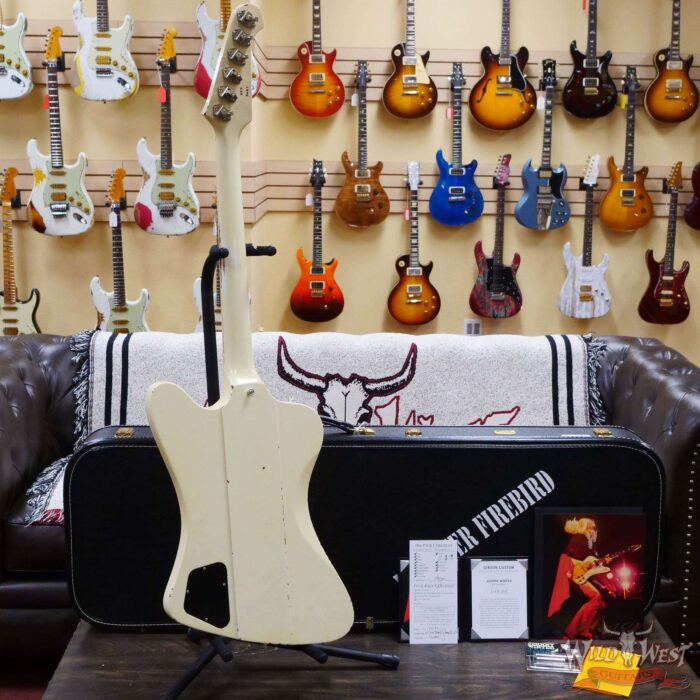 Gibson Custom Shop Johnny Winter 1964 Firebird V Polaris White Murphy Lab Aged #93 - Image 10