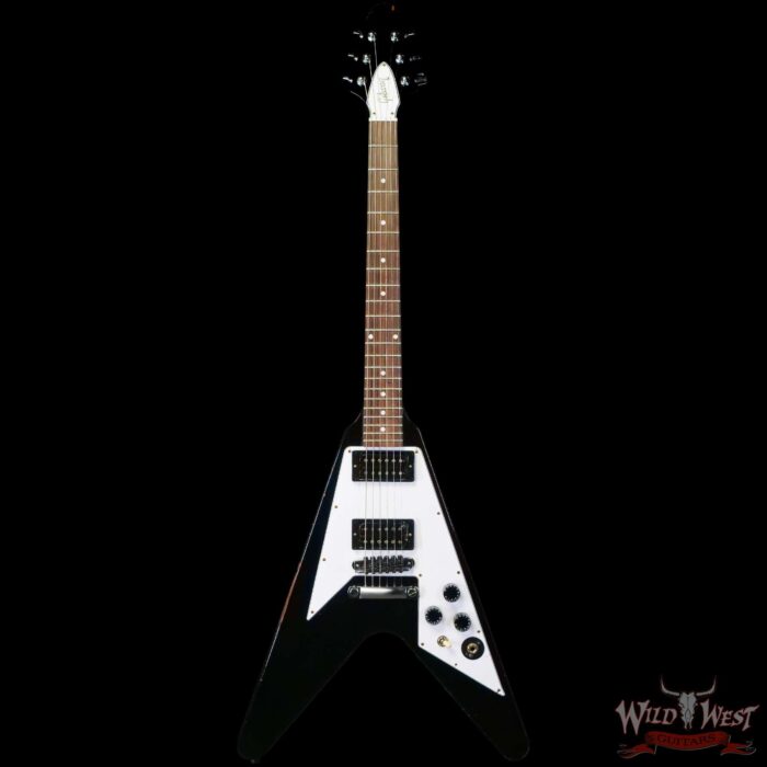 Gibson Custom Shop Artist Collection Kirk Hammett 1979 Flying V Murphy Lab Aged Ebony - Image 3