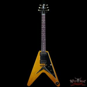 Gibson Custom Shop 1958 Korina Flying V Reissue Natural with Black Pickguard (Blemished) - Image 3