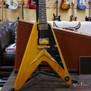 Gibson Custom Shop 1958 Korina Flying V Reissue Natural with Black Pickguard (Blemished) - Image 10