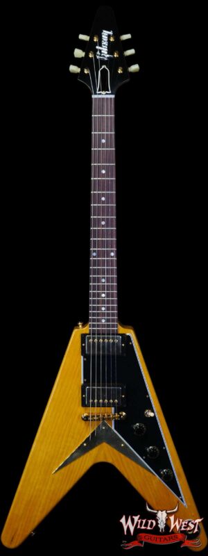 Gibson Custom Shop 1958 Korina Flying V Reissue Natural with Black Pickguard (Blemished)