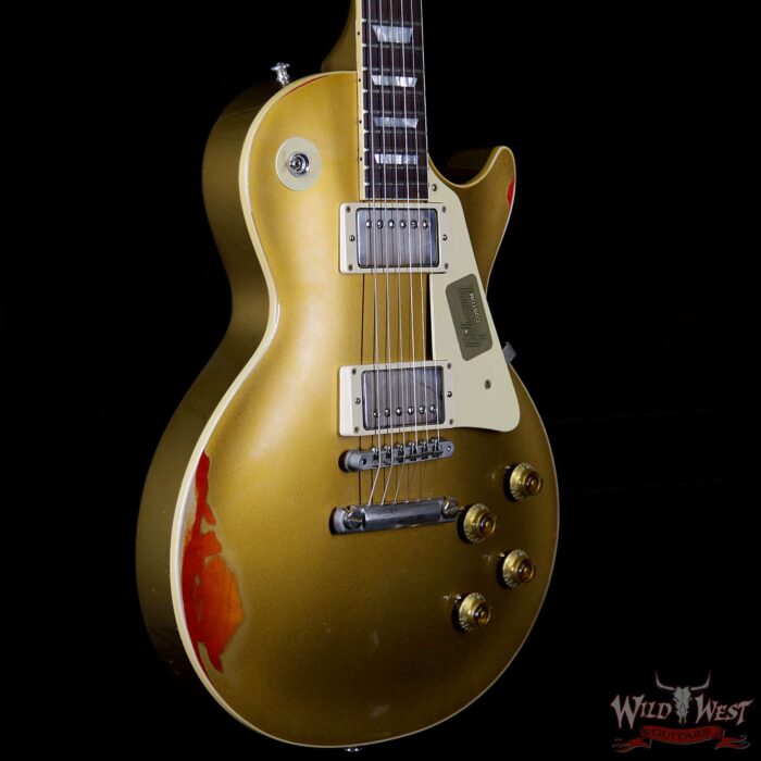 Gibson Custom Shop Les Paul Standard “Painted Over” Gold Top over Cherry Sunburst 8.1 Pounds - Image 4
