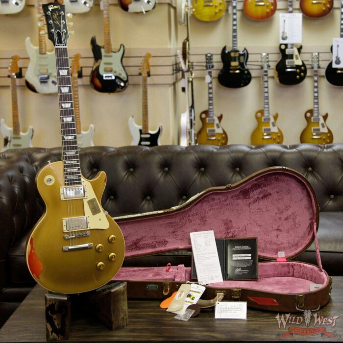 Gibson Custom Shop Les Paul Standard “Painted Over” Gold Top over Cherry Sunburst 8.1 Pounds - Image 12