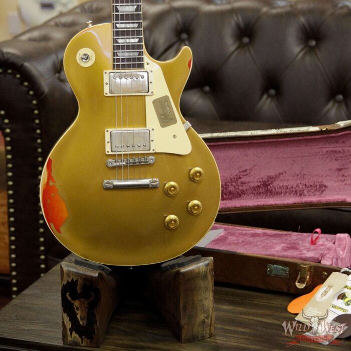 Gibson Custom Shop Les Paul Standard “Painted Over” Gold Top over Cherry Sunburst 8.1 Pounds - Image 13