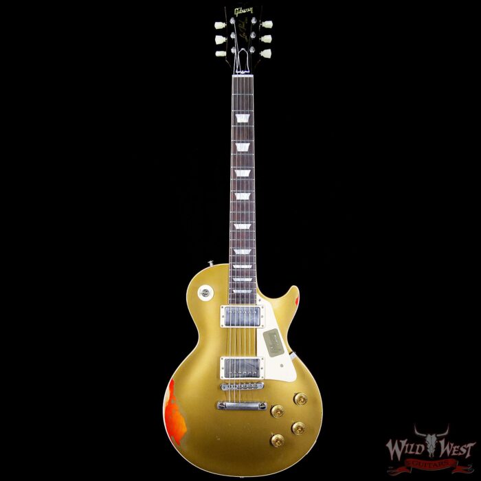 Gibson Custom Shop Les Paul Standard “Painted Over” Gold Top over Cherry Sunburst 8.1 Pounds - Image 5