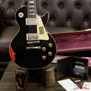 2017 Gibson Custom Shop Les Paul Standard “Painted Over” Aged Black over Cherry Sunburst 7.95 Pounds - Image 14