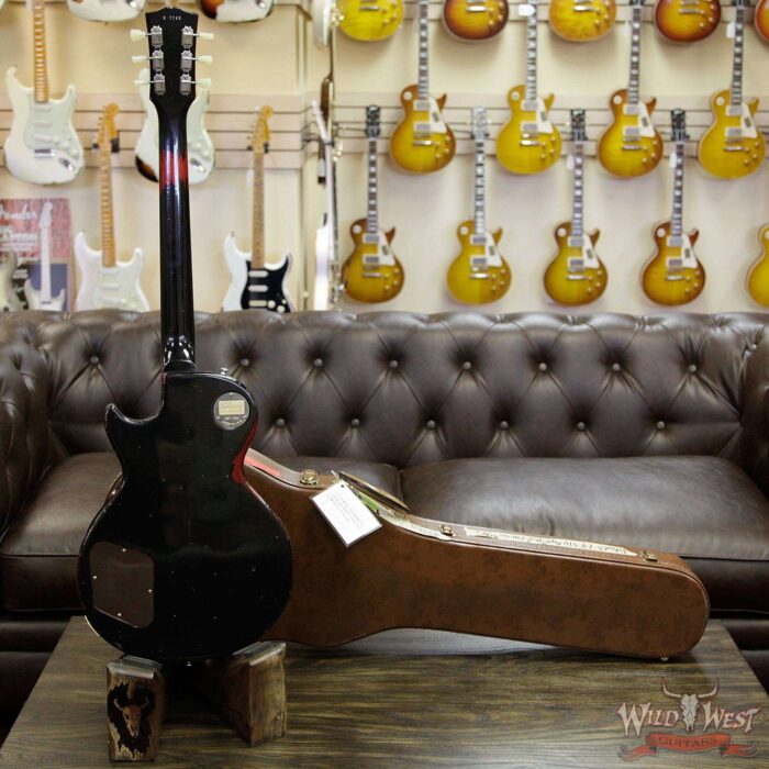 2017 Gibson Custom Shop Les Paul Standard “Painted Over” Aged Black over Cherry Sunburst 7.95 Pounds - Image 15