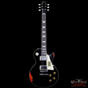 2017 Gibson Custom Shop Les Paul Standard “Painted Over” Aged Black over Cherry Sunburst 7.95 Pounds - Image 5