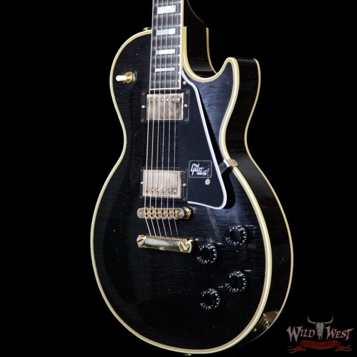 Gibson Custom Shop M2M Les Paul Custom Aged Ebony Fingerboard Ebony (Black) - Image 2