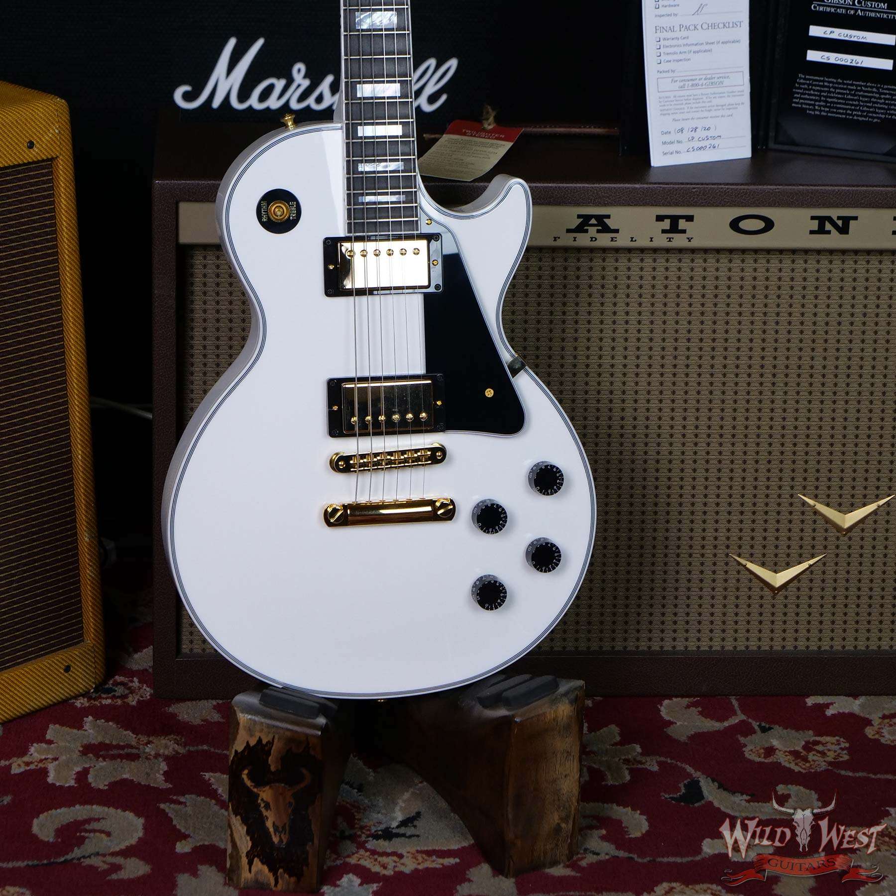 gibsoncs-lpc-aw-cs000261-d2__wwg.jpg Gibson Custom Shop Les Paul Custom Ebony Fingerboard Gloss Alpine White - Image 7