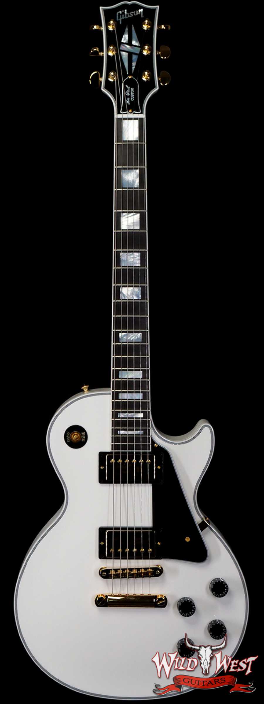 gibsoncs-lpc-aw-cs000261-main__wwg_large.jpg Gibson Custom Shop Les Paul Custom Ebony Fingerboard Gloss Alpine White - Image 1
