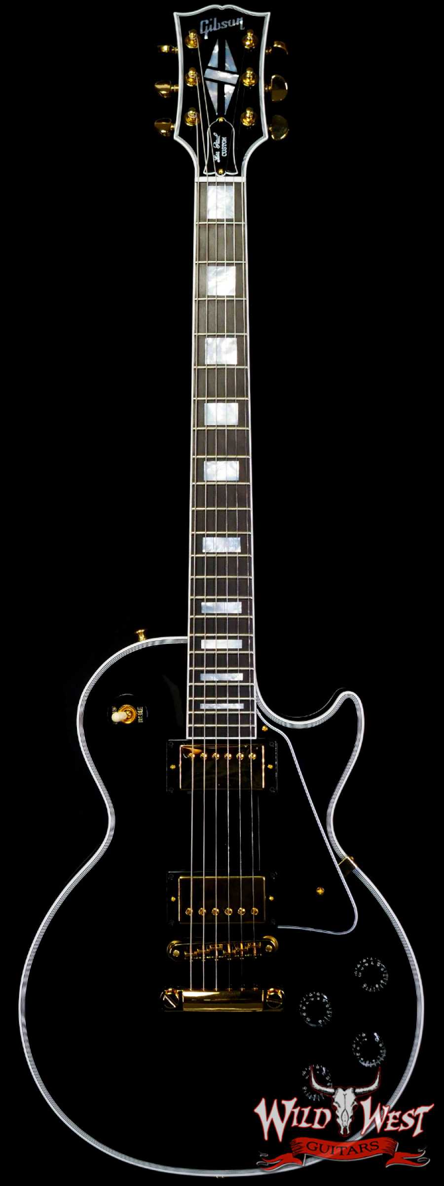 gibsoncs-lpc-cs300426-main__wwg_large.jpg Gibson Custom Shop Les Paul Custom Ebony Fingerboard Gloss Ebony(Black) - Image 1