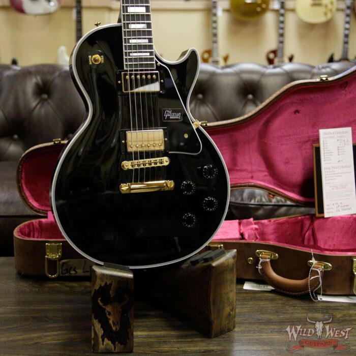 Gibson Custom Shop Les Paul Custom with Ebony Fingerboard Ebony (Black) 9.95 LBS - Image 7