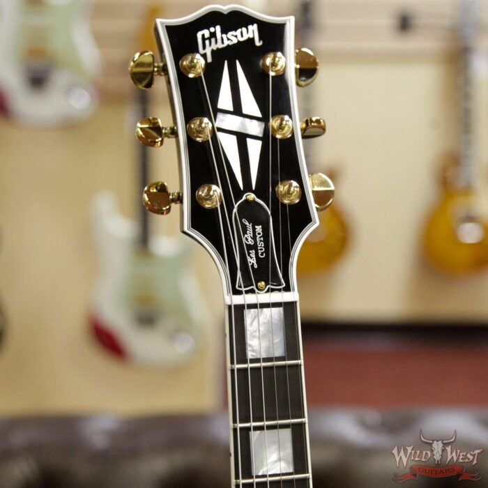 Gibson Custom Shop Les Paul Custom with Ebony Fingerboard Ebony (Black) 9.95 LBS - Image 6