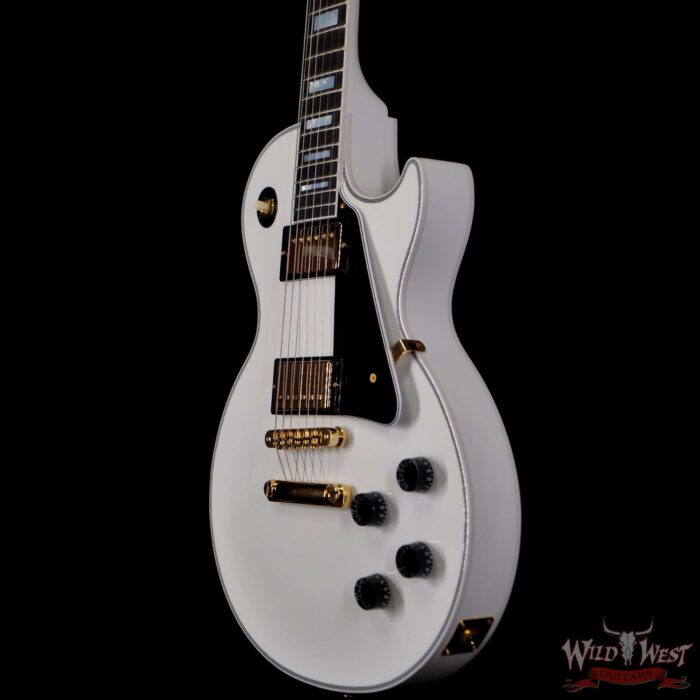 Gibson Custom Shop Les Paul Custom Ebony Fingerboard Gloss Alpine White - Image 2