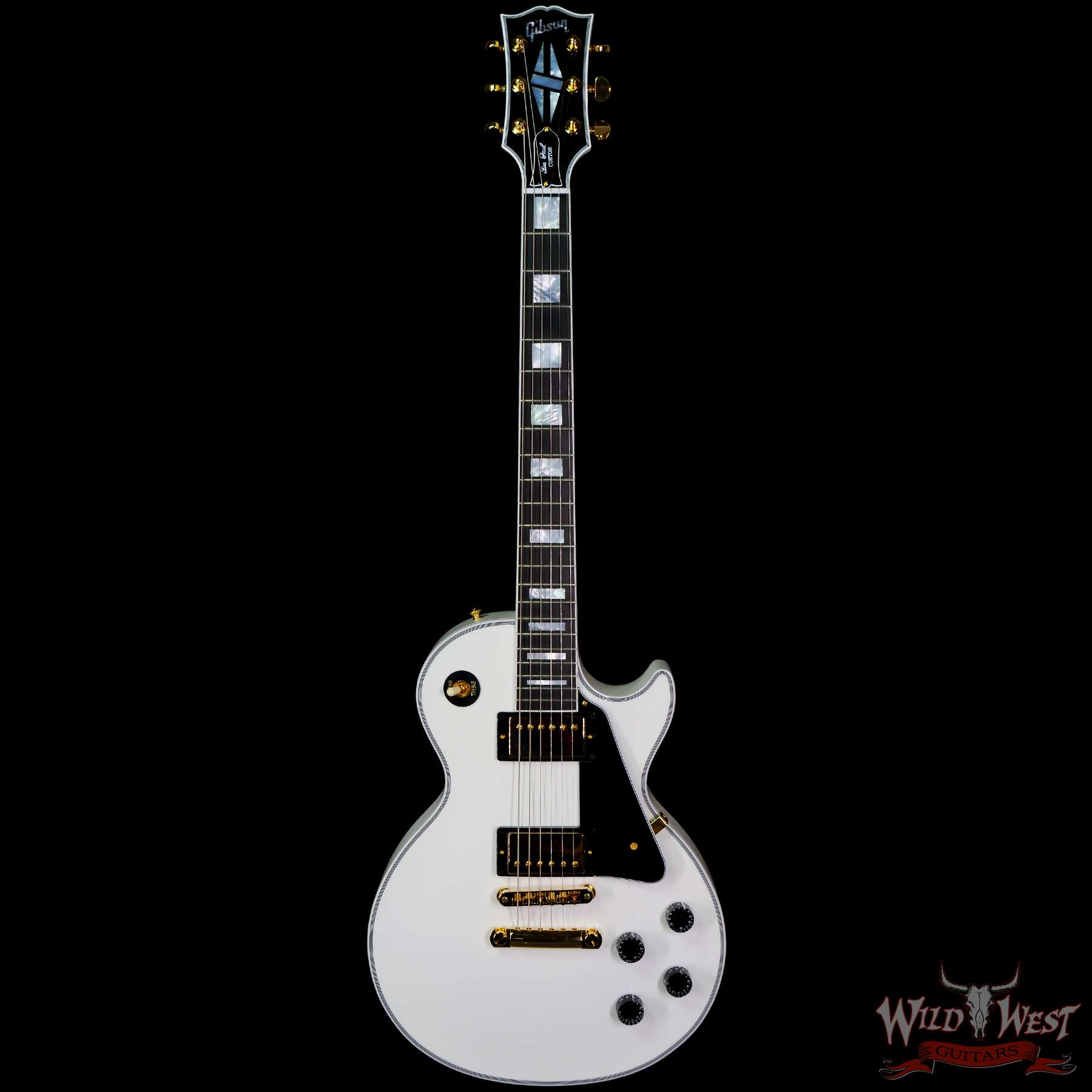 gibsoncs-lpc-white-cs103071-c1__wwg.jpg Gibson Custom Shop Les Paul Custom w/ Ebony Fingerboard Gloss Alpine White - Image 3