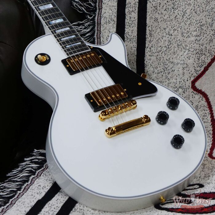 Gibson Custom Shop Les Paul Custom w/ Ebony Fingerboard Gloss Alpine White - Image 7