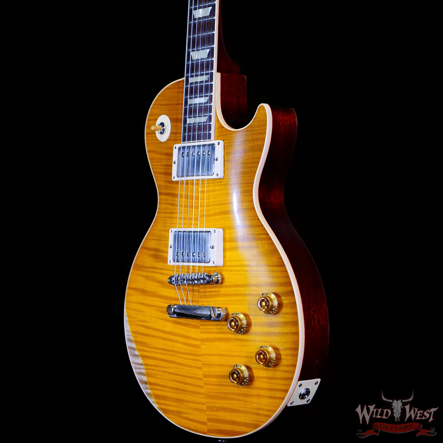 gibsoncs-m2m-1956lp-ha-dlf-93888-br__wwg.jpg Gibson Custom Shop M2M Hand Selected Kill Top 60th Anniversary 1959 Les Paul Standard Heavy Aged DirtyLemon Fade 8.40 lbs - Image 2