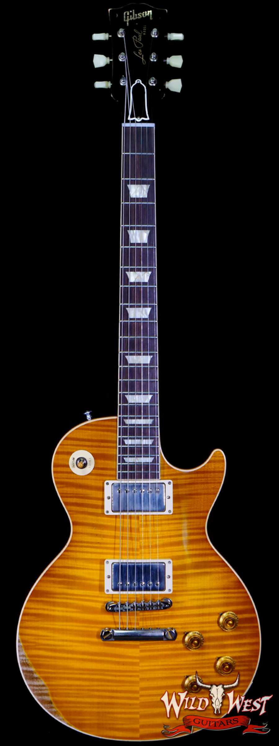 gibsoncs-m2m-1956lp-ha-dlf-93888-main__wwg_large.jpg Gibson Custom Shop M2M Hand Selected Kill Top 60th Anniversary 1959 Les Paul Standard Heavy Aged DirtyLemon Fade 8.40 lbs - Image 1