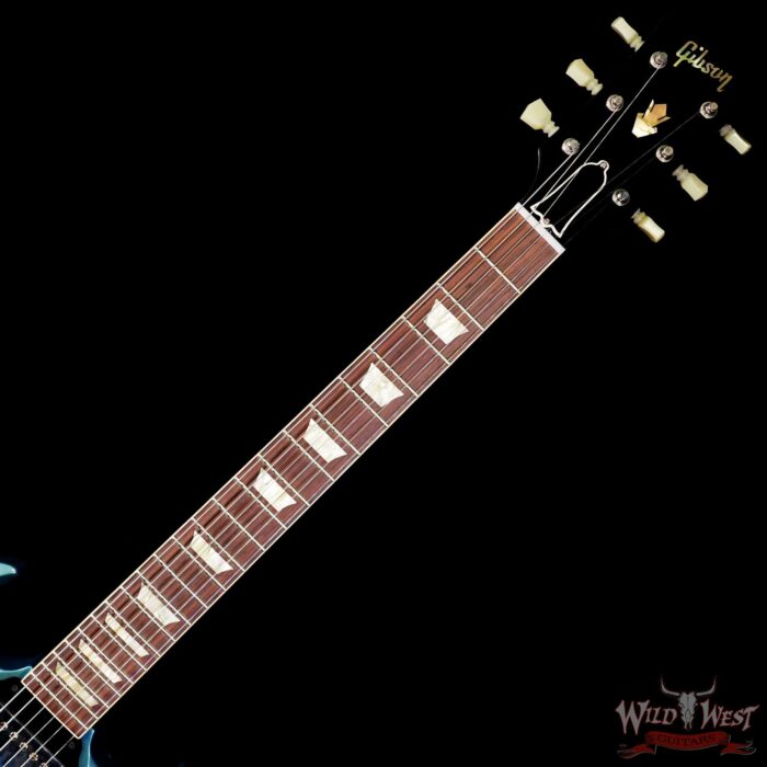 Gibson Custom Shop M2M 1964 SG Standard Reissue With Maestro Vibrola Gloss Antique Pelham Blue 7.10 LBS (Blem) - Image 4