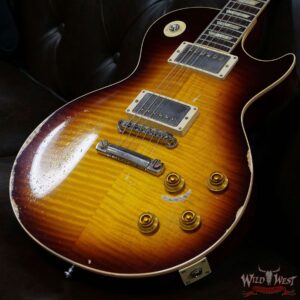 Gibson Custom Shop M2M Hand Selected Kill Top 60th Anniversary 1959 Les Paul Standard Heavy Aged Faded Tobacco Burst 8.40 LBS - Image 9