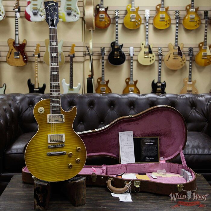 Gibson Custom Shop M2M Hand Selected Kill Top 60th Anniversary 1959 Les Paul Standard VOS Honey Lemon Fade 8.80 lbs - Image 11
