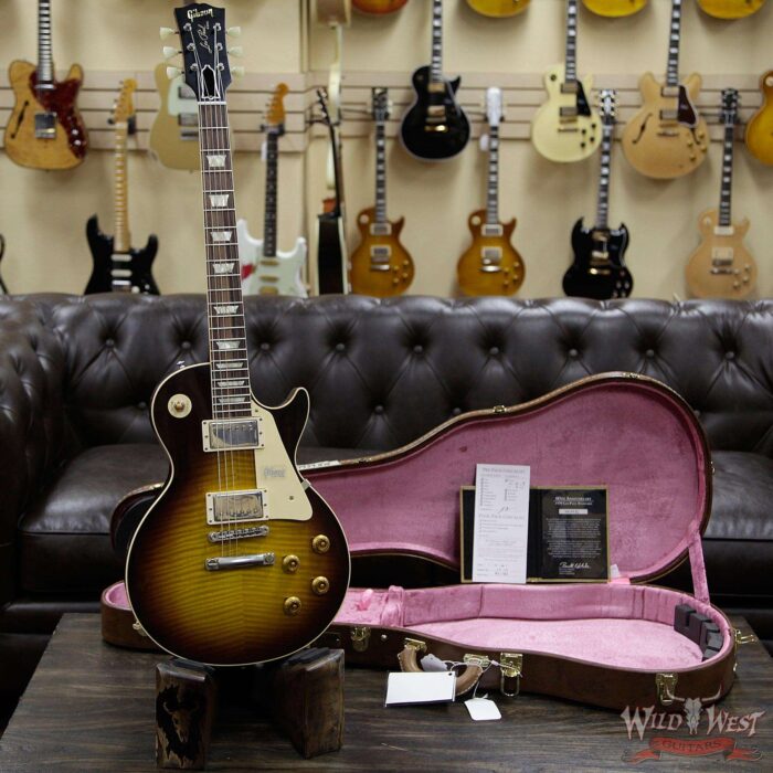 Gibson Custom Shop M2M Hand Selected Kill Top 60th Anniversary 1959 Les Paul Standard VOS Tobacco Sunburst 8.85 lbs - Image 11