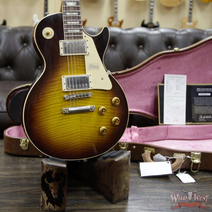 Gibson Custom Shop M2M Hand Selected Kill Top 60th Anniversary 1959 Les Paul Standard VOS Tobacco Sunburst 8.85 lbs - Image 12