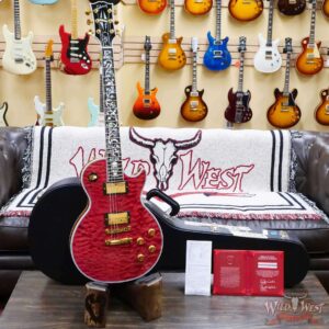Gibson Custom Shop M2M Hand Selected 5A Quilt Maple Top Les Paul Custom Ebony Board with Tree of Life Inlay Chablis Pink - Image 6