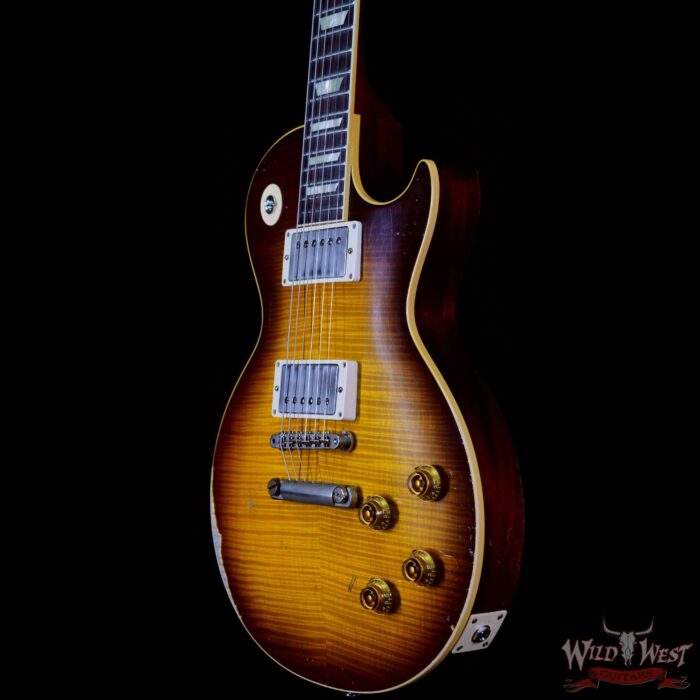 Gibson Custom Shop M2M Hand Selected Top 60th Anniversary 1959 Les Paul Murphy Lab Heavy Aged Faded Tobacco Burst 8.85 lbs - Image 2