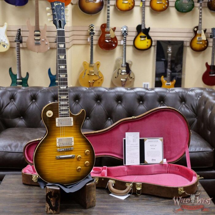 Gibson Custom Shop M2M Hand Selected Top 60th Anniversary 1959 Les Paul Murphy Lab Light Aging Dirty Green Lemon 8.40 LBS - Image 5