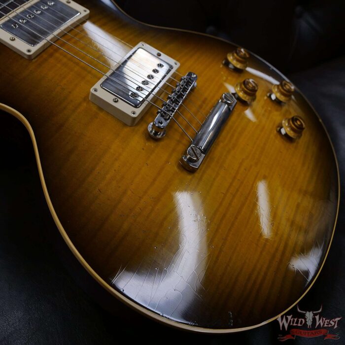 Gibson Custom Shop M2M Hand Selected Top 60th Anniversary 1959 Les Paul Murphy Lab Light Aging Dirty Green Lemon 8.40 LBS - Image 8