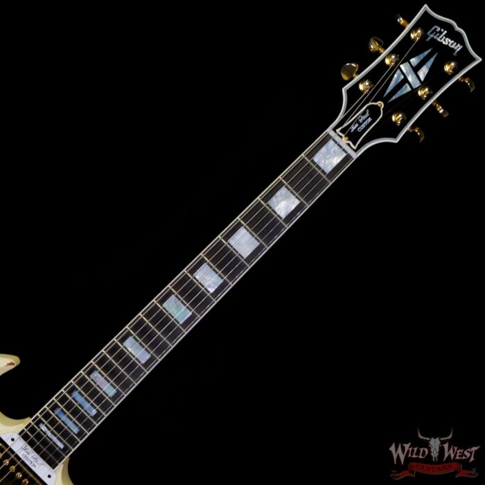 Gibson Custom Shop M2M 1963 Les Paul SG Custom With Stopbar Murphy Lab Light Aged Classic White - Image 4