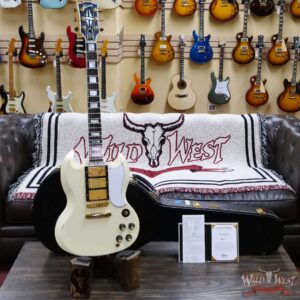 Gibson Custom Shop M2M 1963 Les Paul SG Custom With Stopbar Murphy Lab Light Aged Classic White - Image 6