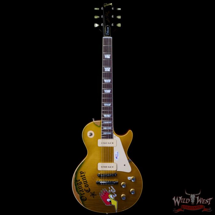 Gibson Custom Shop Mike Ness 1976 Les Paul Deluxe Murphy Lab Aged Gold - Image 3