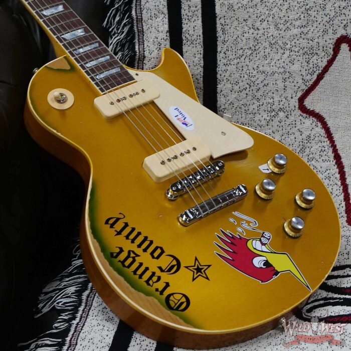 Gibson Custom Shop Mike Ness 1976 Les Paul Deluxe Murphy Lab Aged Gold - Image 8