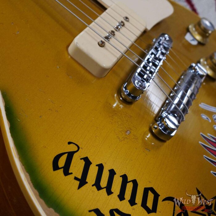 Gibson Custom Shop Mike Ness 1976 Les Paul Deluxe Murphy Lab Aged Gold - Image 9