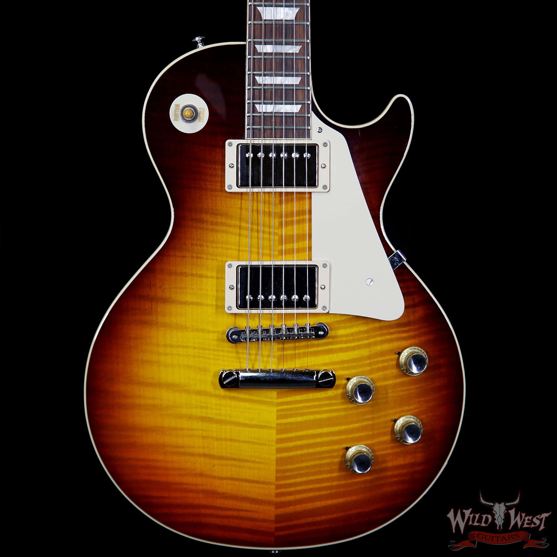 gibsoncs-r0-vintagedarkburst-g060142-bf__wwg.jpg 2017 Gibson Custom Shop Standard Historic Killer Flame Top R0 1960 Reissue Les Paul Gloss Vintage Dark Burst 8.25 Lbs - Image 3