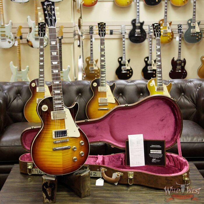 2017 Gibson Custom Shop Standard Historic Killer Flame Top R0 1960 Reissue Les Paul Gloss Vintage Dark Burst 8.25 Lbs - Image 11
