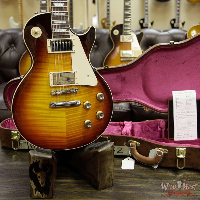 2017 Gibson Custom Shop Standard Historic Killer Flame Top R0 1960 Reissue Les Paul Gloss Vintage Dark Burst 8.25 Lbs - Image 12