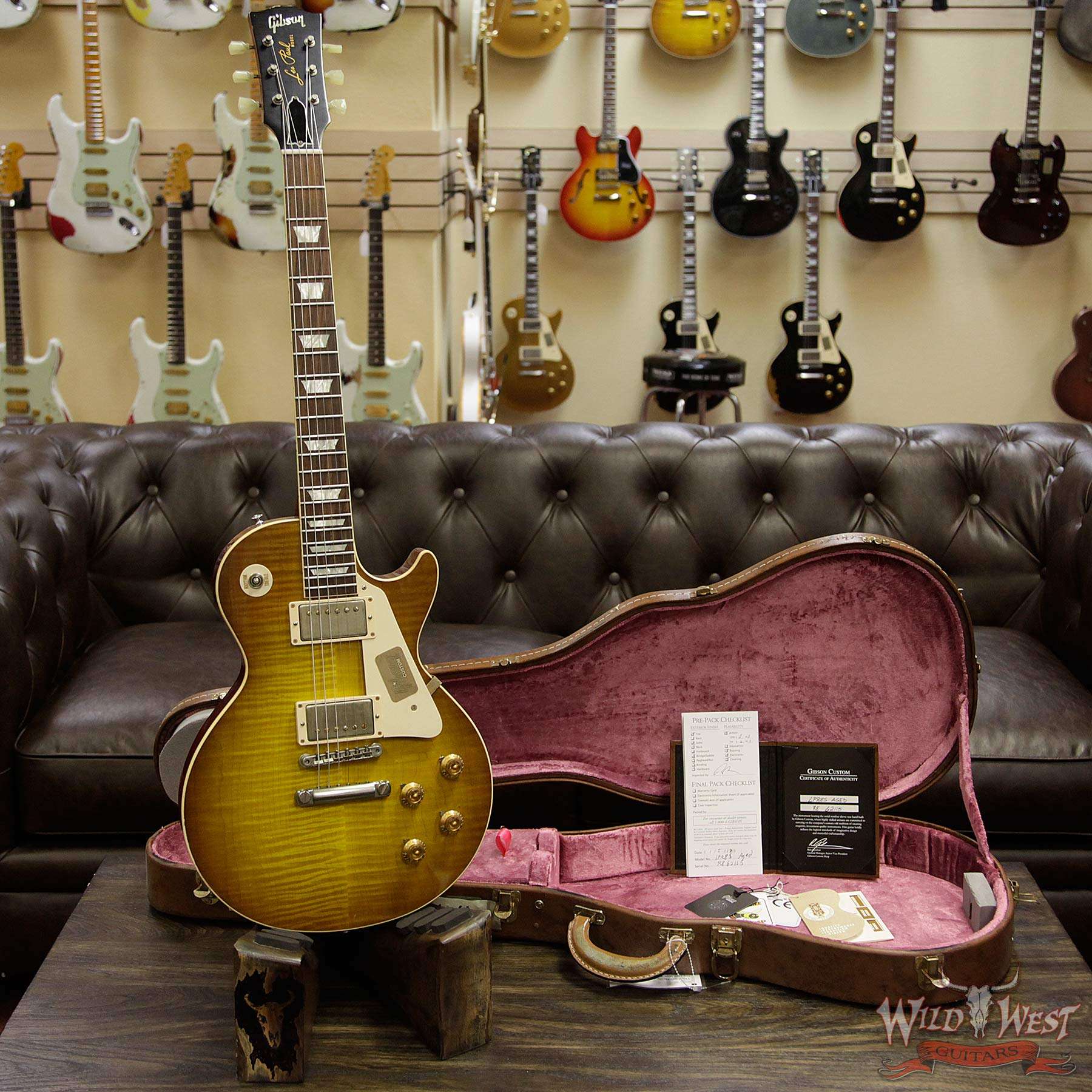 gibsoncs-r8-icetea-62115-d1__wwg.jpg 2016 Gibson Custom Shop Standard Historic 1958 Reissue R8 Les Paul Aged Ice Tea 8.65 Pounds - Image 11