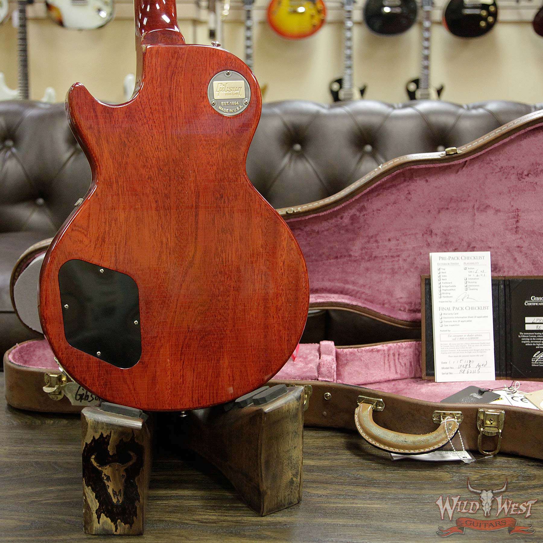 gibsoncs-r8-icetea-62115-d4__wwg.jpg 2016 Gibson Custom Shop Standard Historic 1958 Reissue R8 Les Paul Aged Ice Tea 8.65 Pounds - Image 14