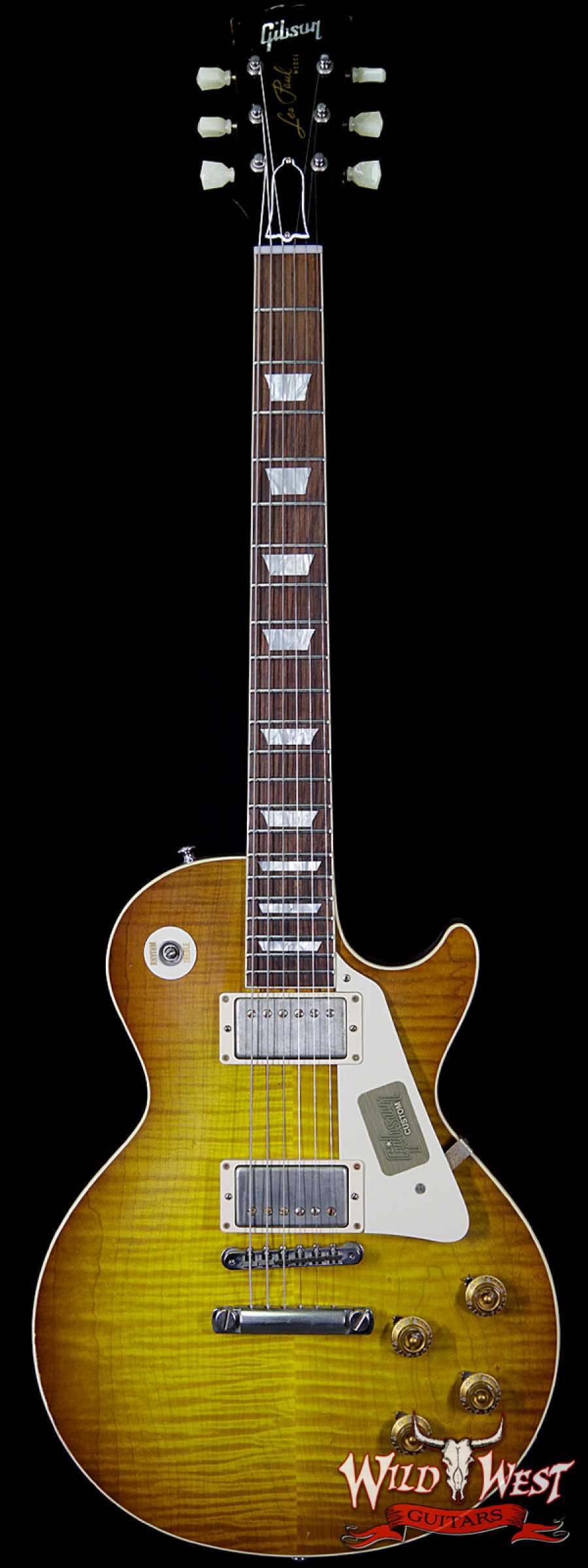 gibsoncs-r8-icetea-62115-main__wwg_large.jpg 2016 Gibson Custom Shop Standard Historic 1958 Reissue R8 Les Paul Aged Ice Tea 8.65 Pounds - Image 1